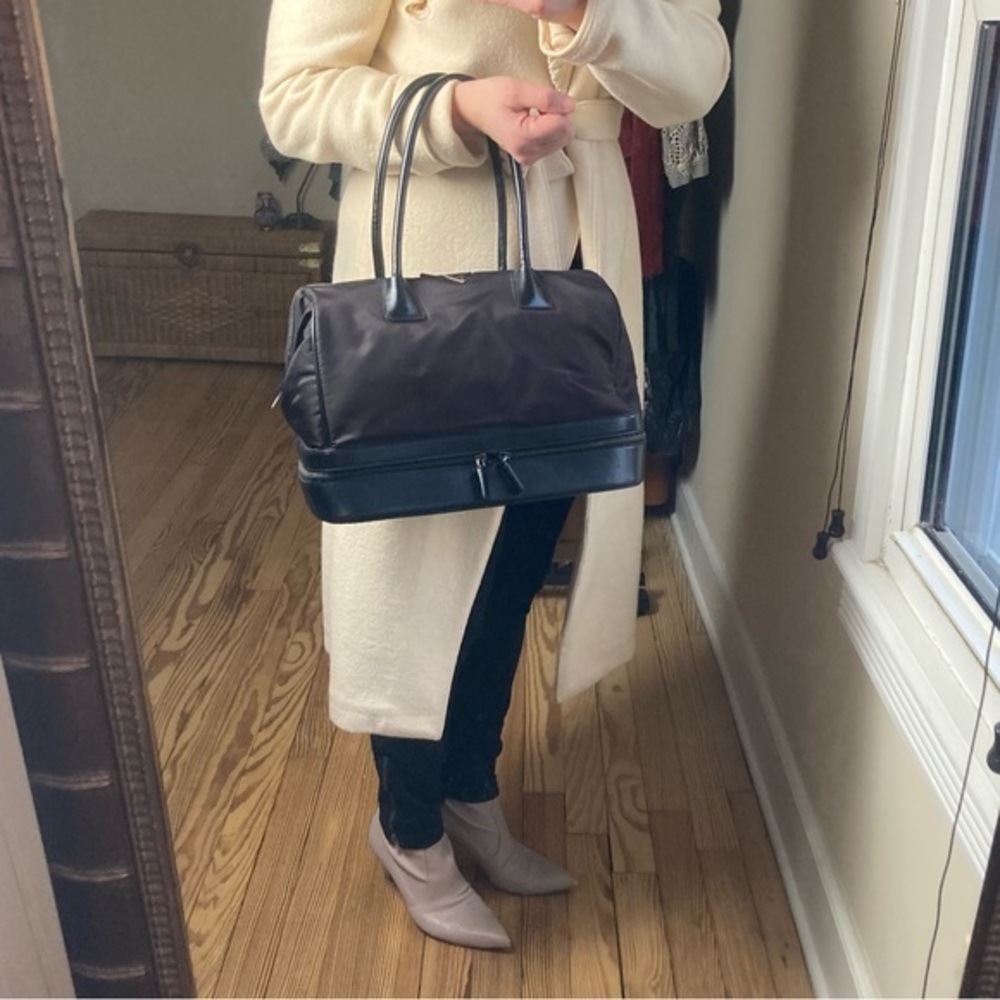 Prada nylon medicine bag top handle‎ train case black burgundy COA included - Picture 7 of 15